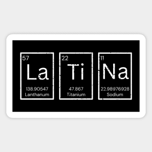 'La-Ti-Na' Latina periodic Table of Chemistry Elements Magnet